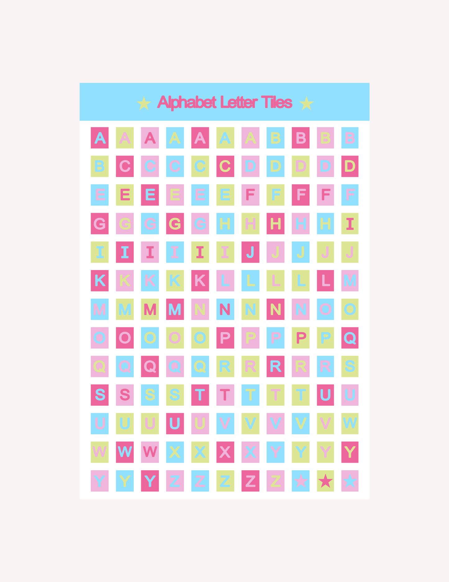 Spring Alphabet Letters