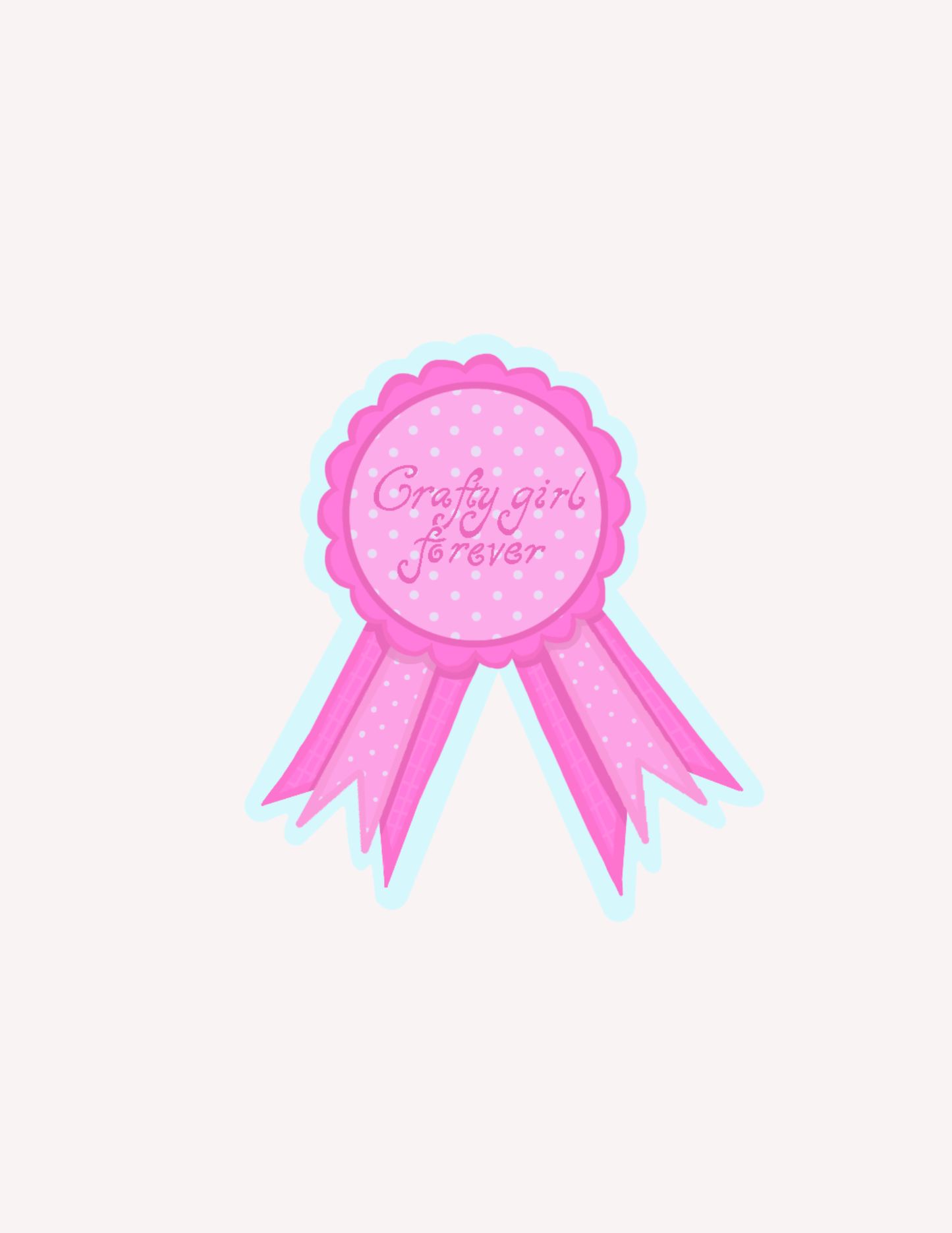 Crafty Girl Forever Badge Sticker