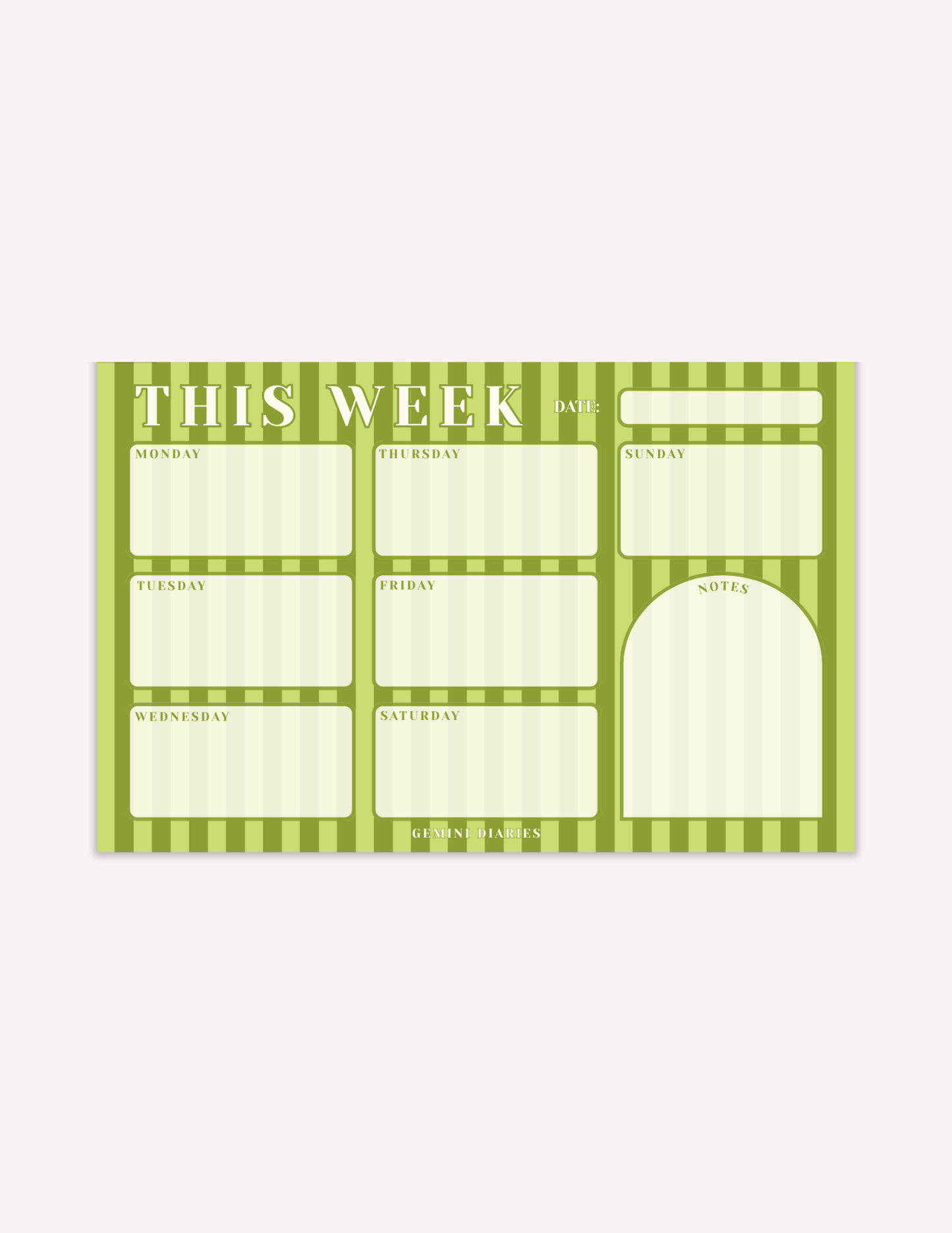 'This Week' Green Notepad *Oopsie*