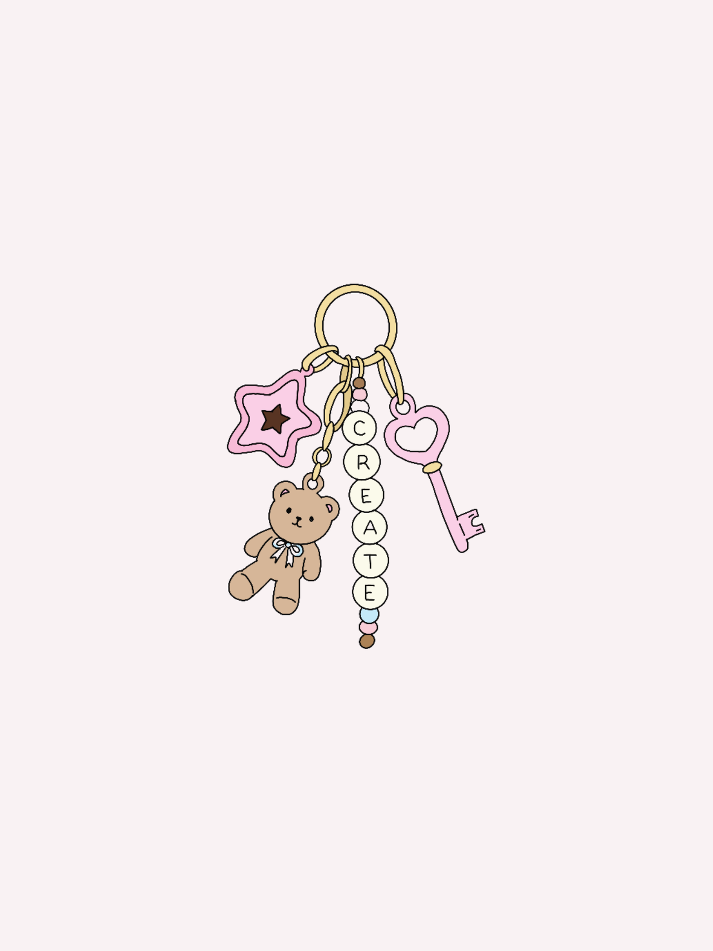 'Create' Keychain Sticker