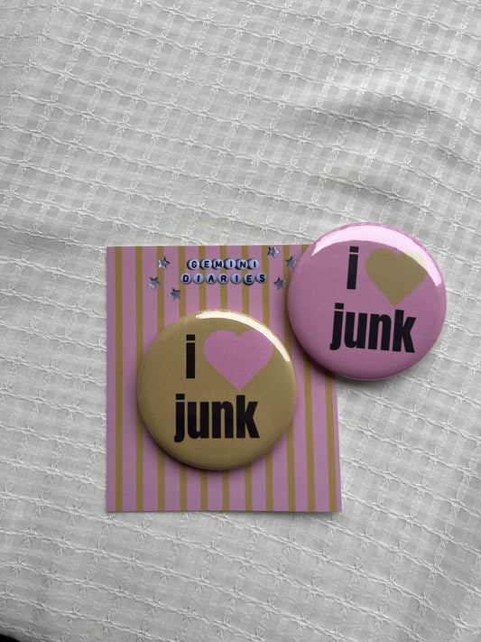 I Heart Junk Pin