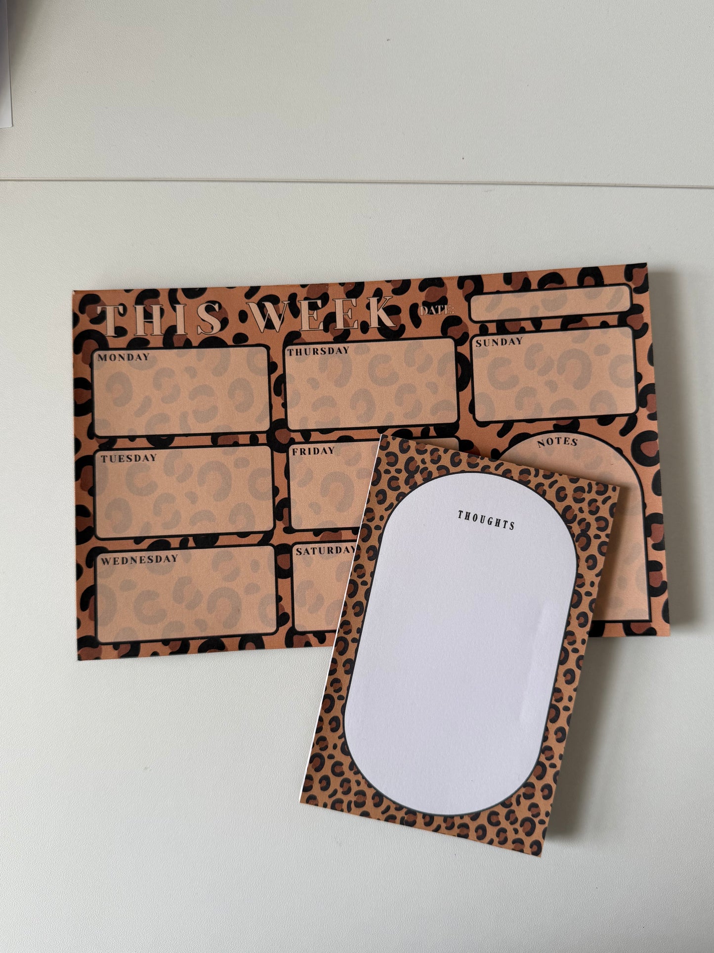 'This Week' Leopard Weekly Notepad *Oopsie*