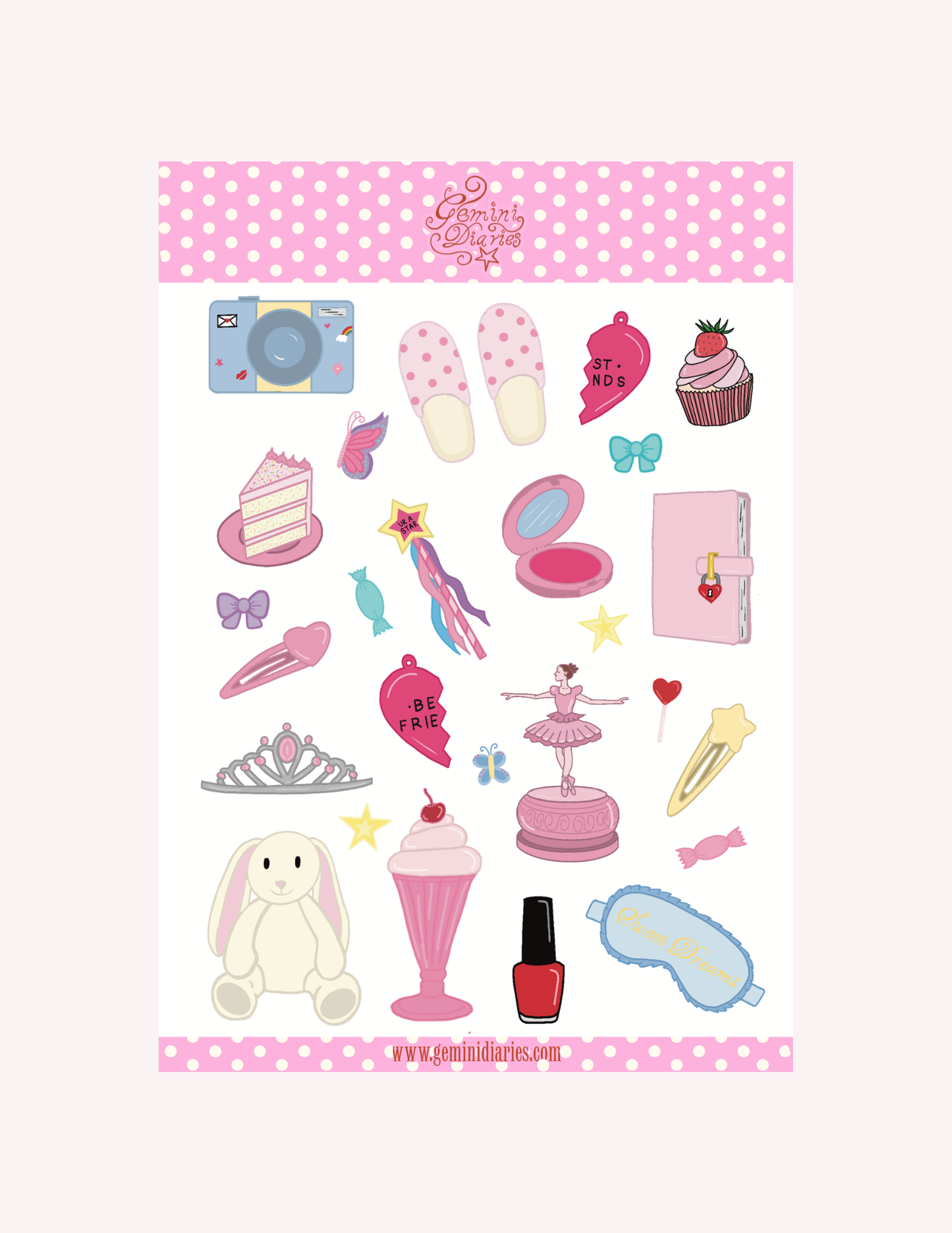 Girlhood Memories Sticker Sheet (Large)