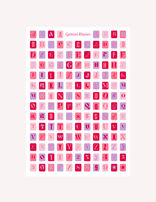 Sweetheart Alphabet Letter