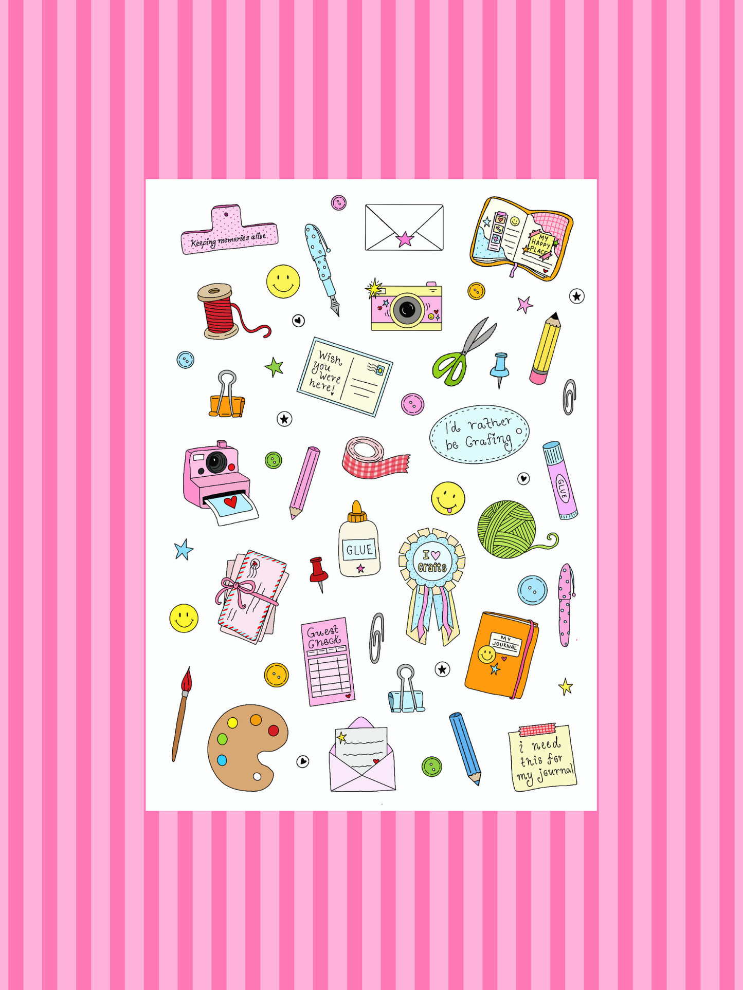 Crafty Girl Sticker Sheet