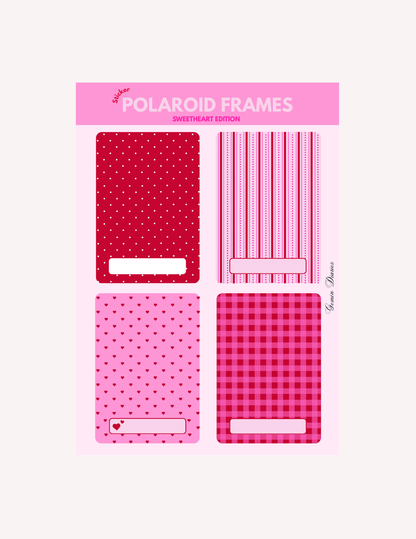 Sweetheart Polaroid Frames Sticker