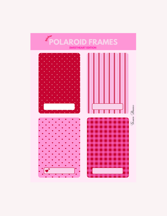 Sweetheart Polaroid Frames Sticker