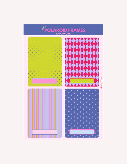Patchwork Polaroid Frame Sticker