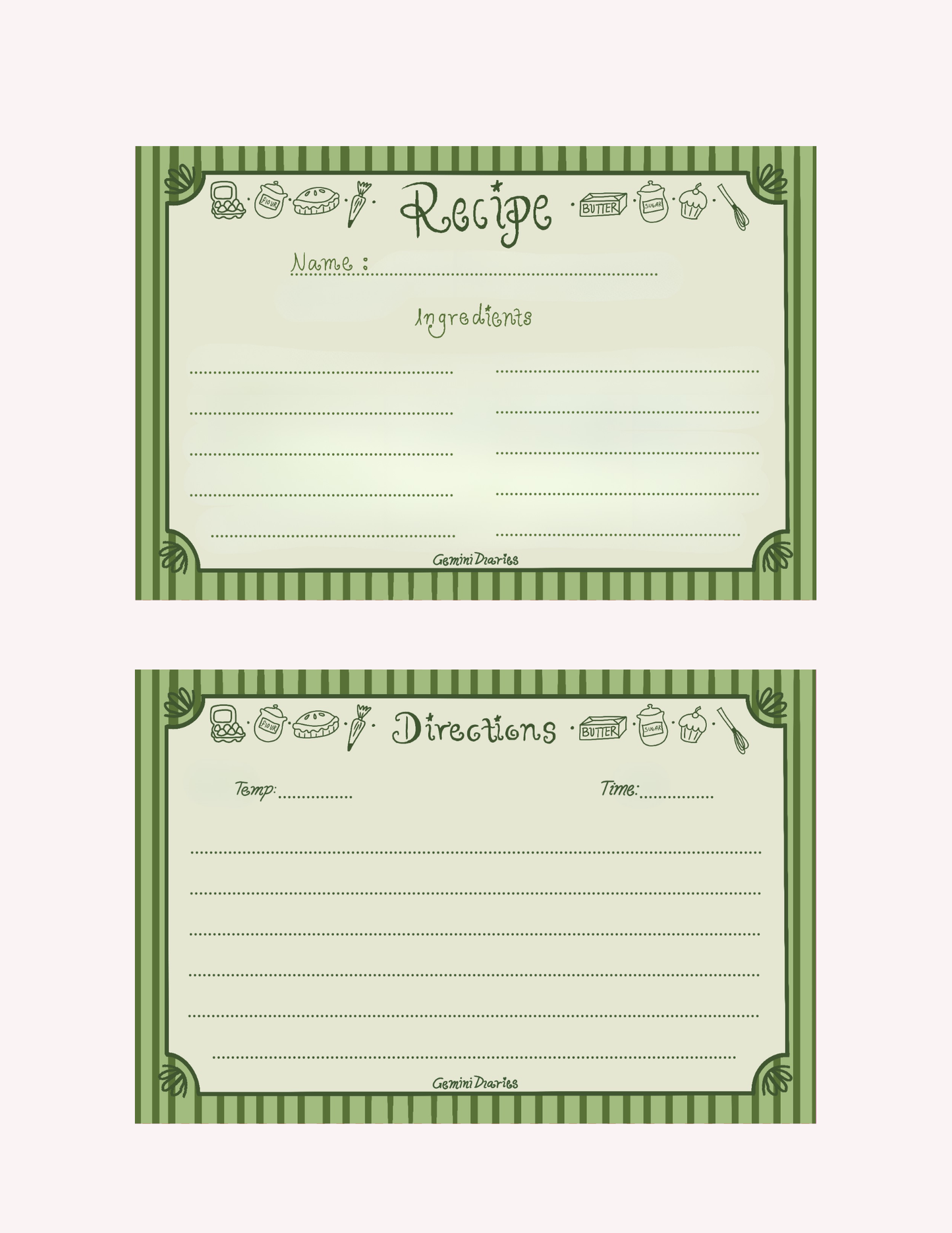 Recipe Cards