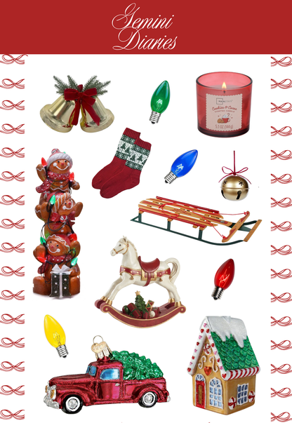 Nostalgic Holiday Sticker sheet