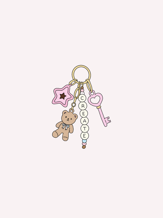 'Create' Keychain Sticker