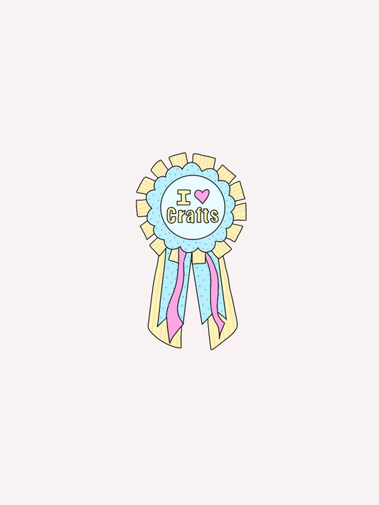 'i<3 Crafts' Badge Sticker