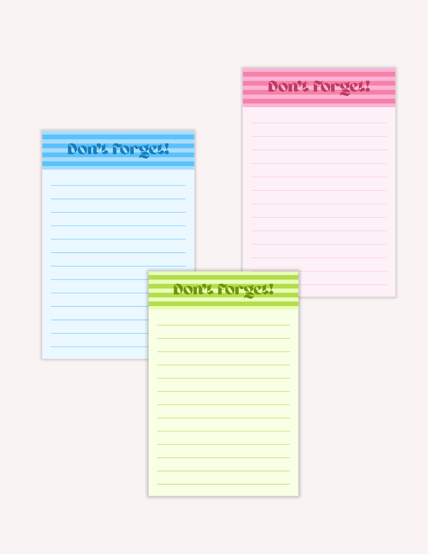 'Dont Forget' Notepads *Oopsies*