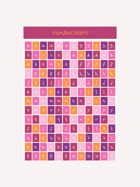 Berry Autumn Whimsical Letter Tiles