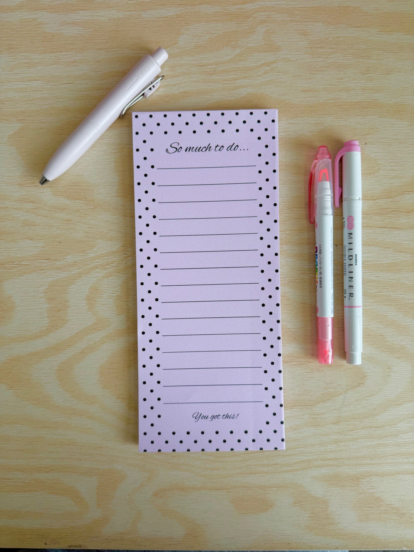 'So much to do...' Notepad *Oopsie*