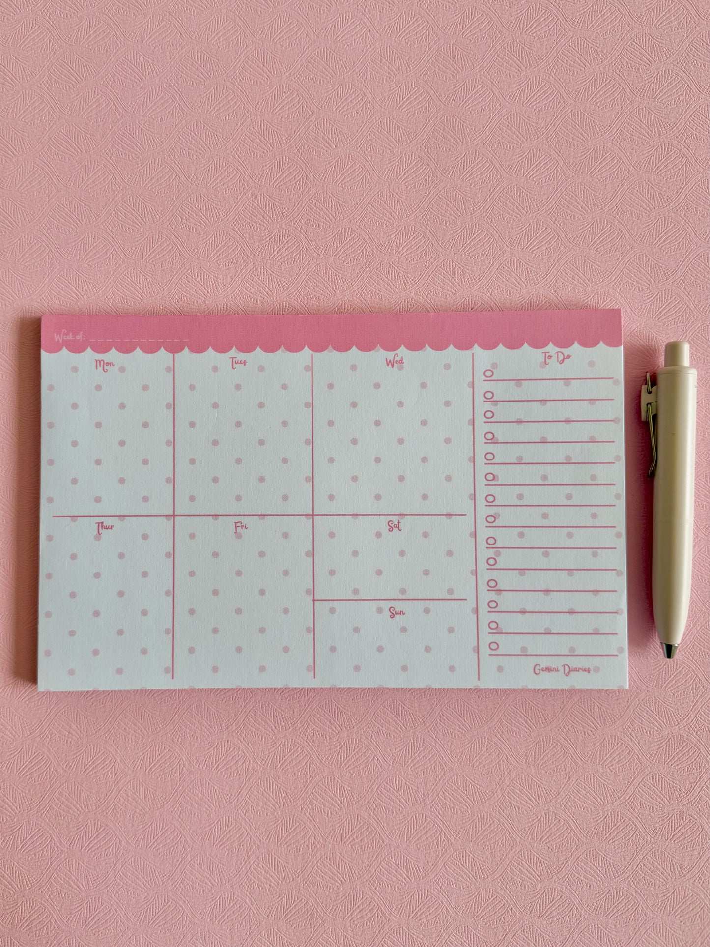 Whimsical Weekly Notepad *Oopsie*