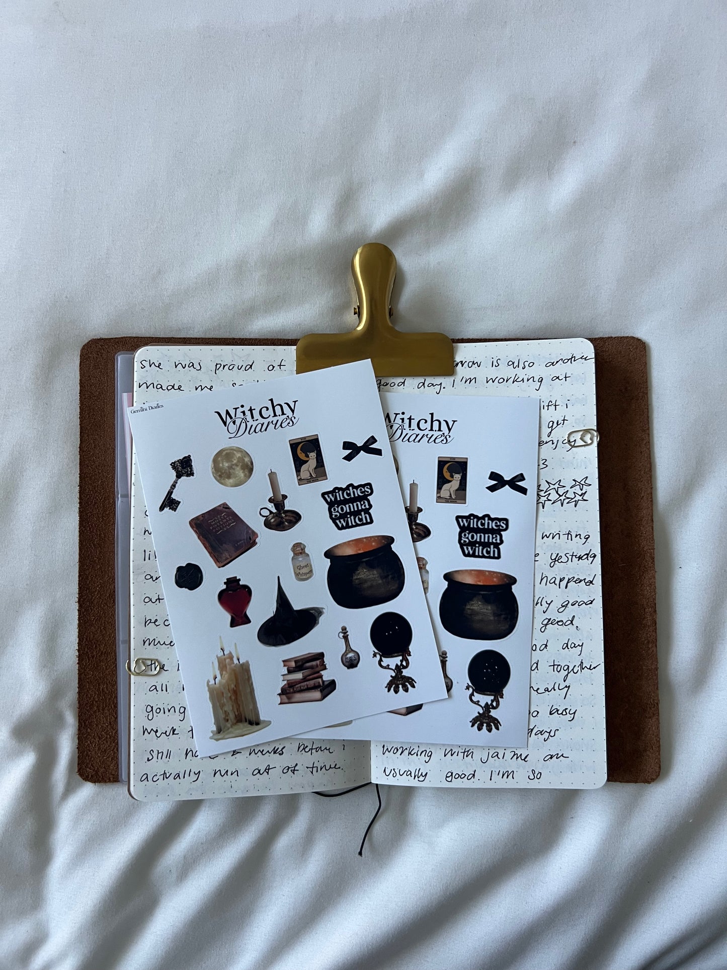 Witchy Diaries Sticker sheet