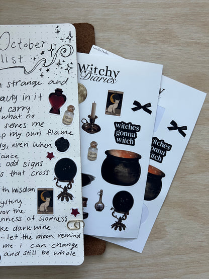 Witchy Diaries Sticker sheet