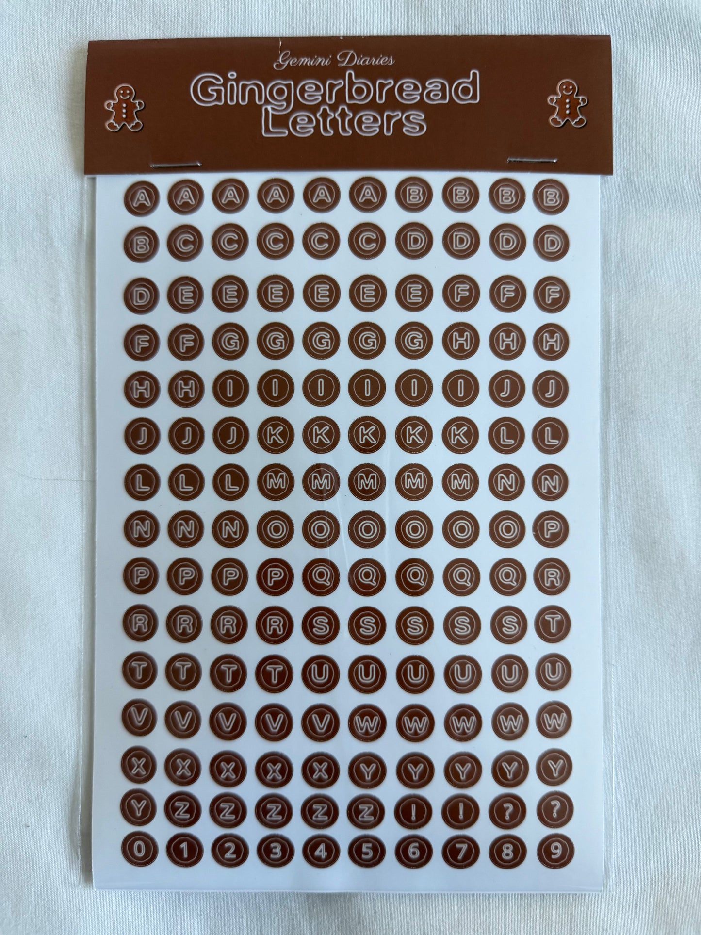 Gingerbread Alphabet Letters