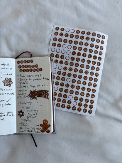 Gingerbread Alphabet Letters