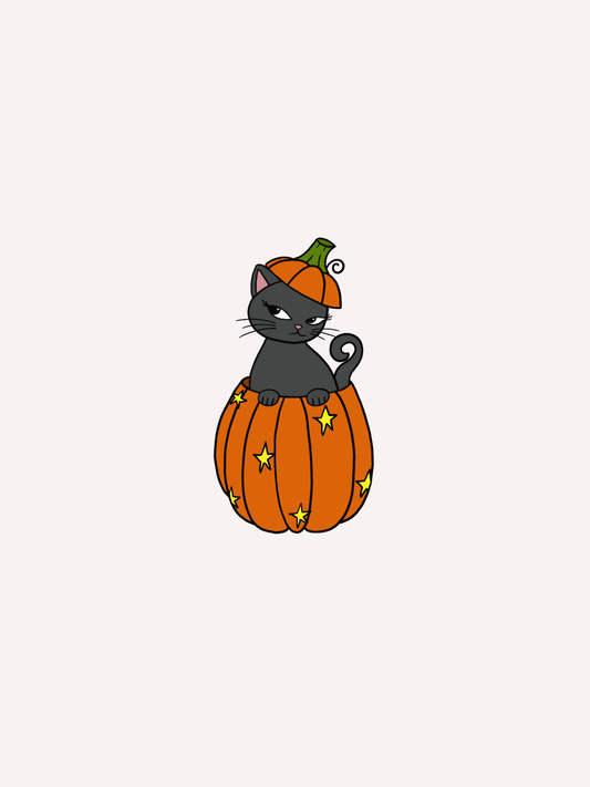 Whimsical Cat Sticker