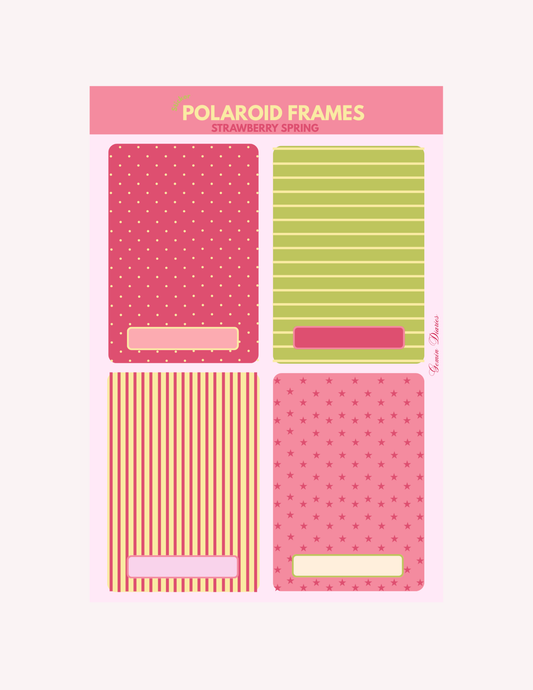 Strawberry Spring Polaroid Frame