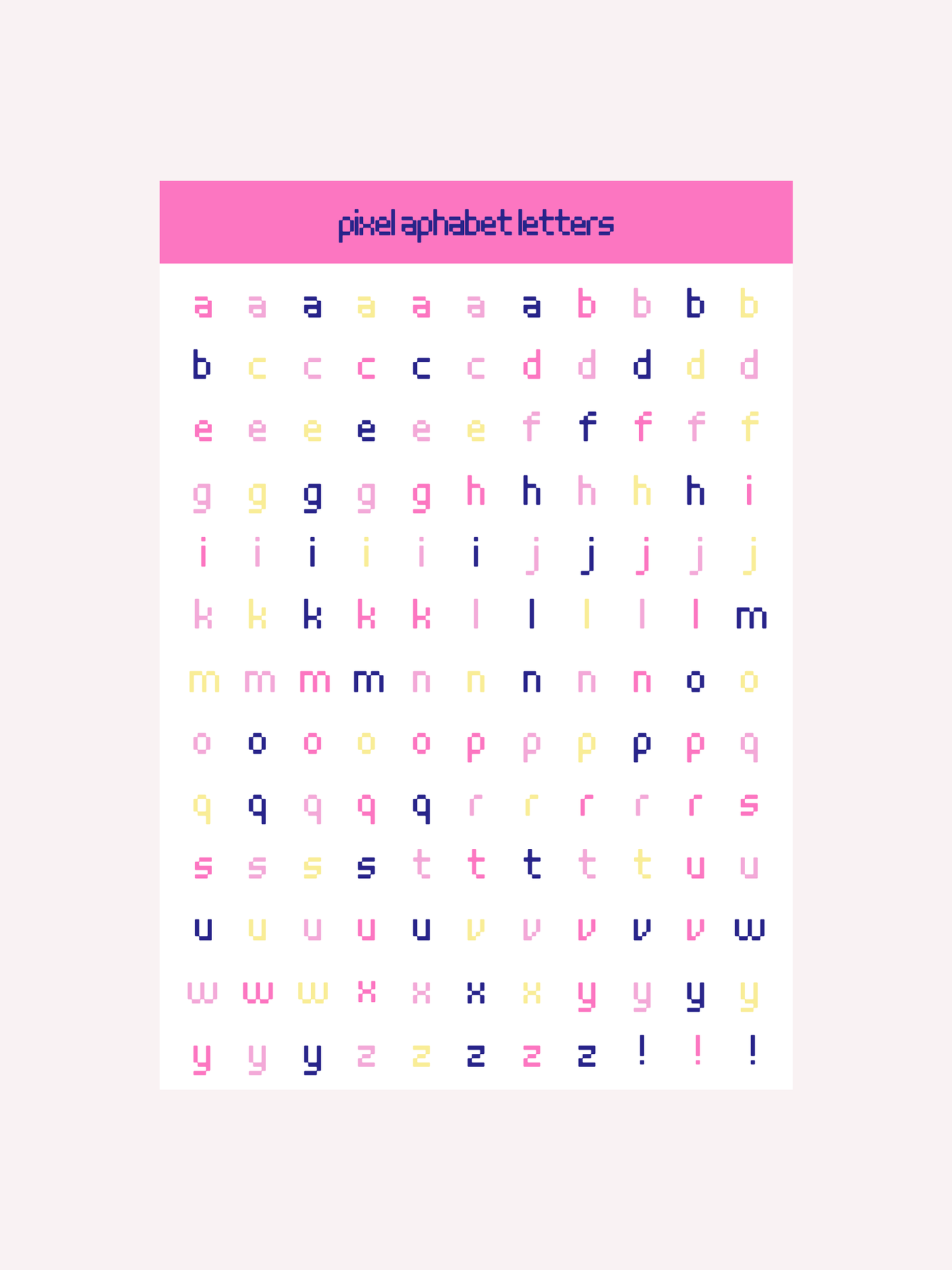 Pixel Letters