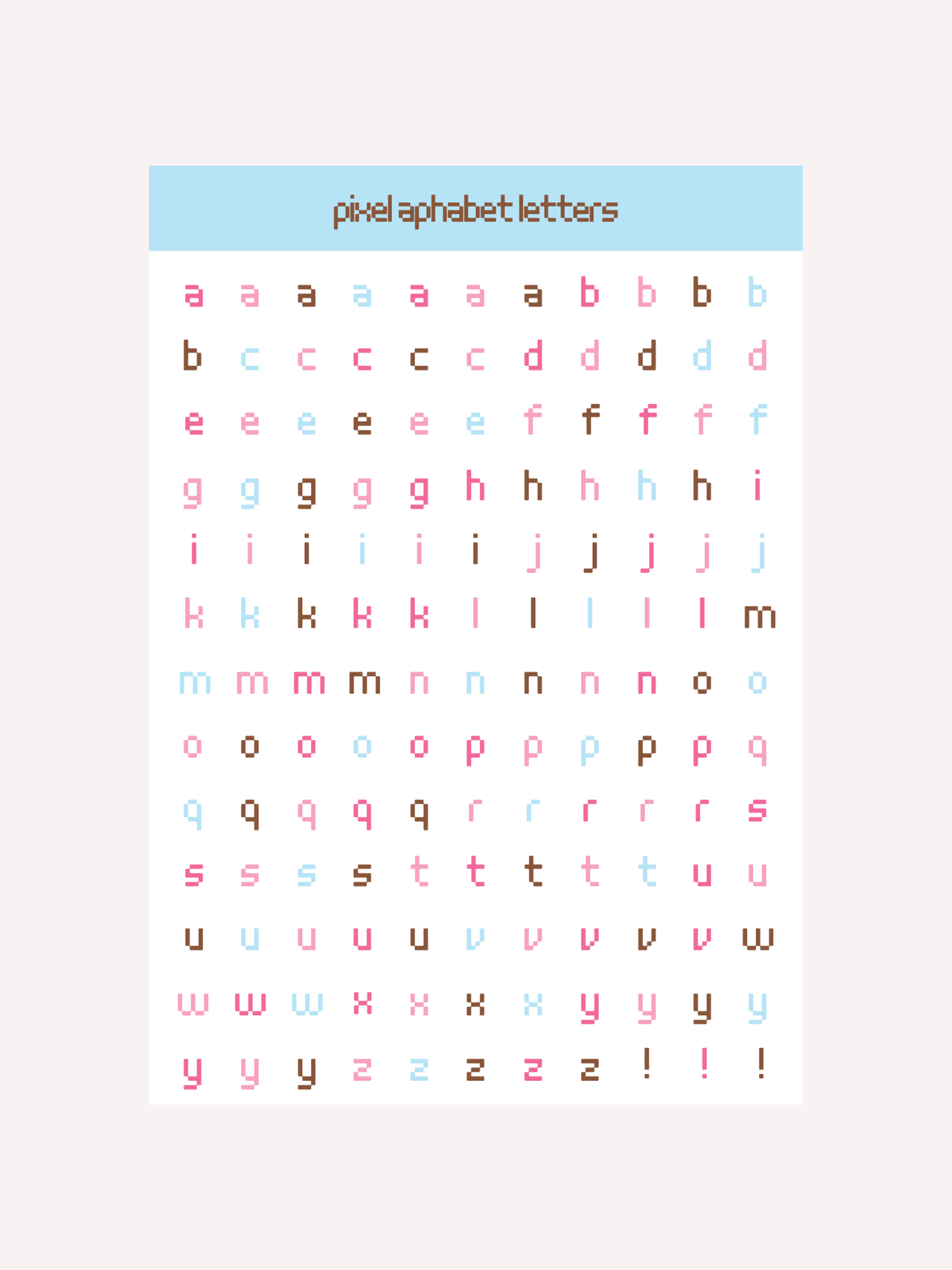 Pixel Letters