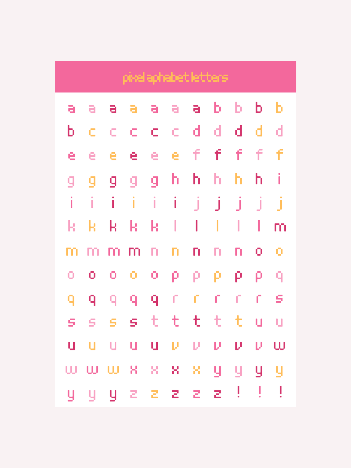 Pixel Letters